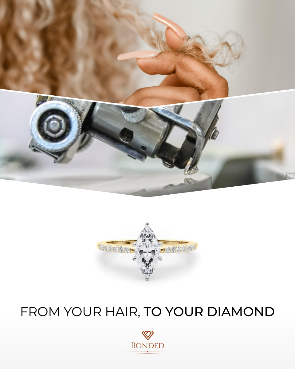 Bonded Diamond collage ad portrait